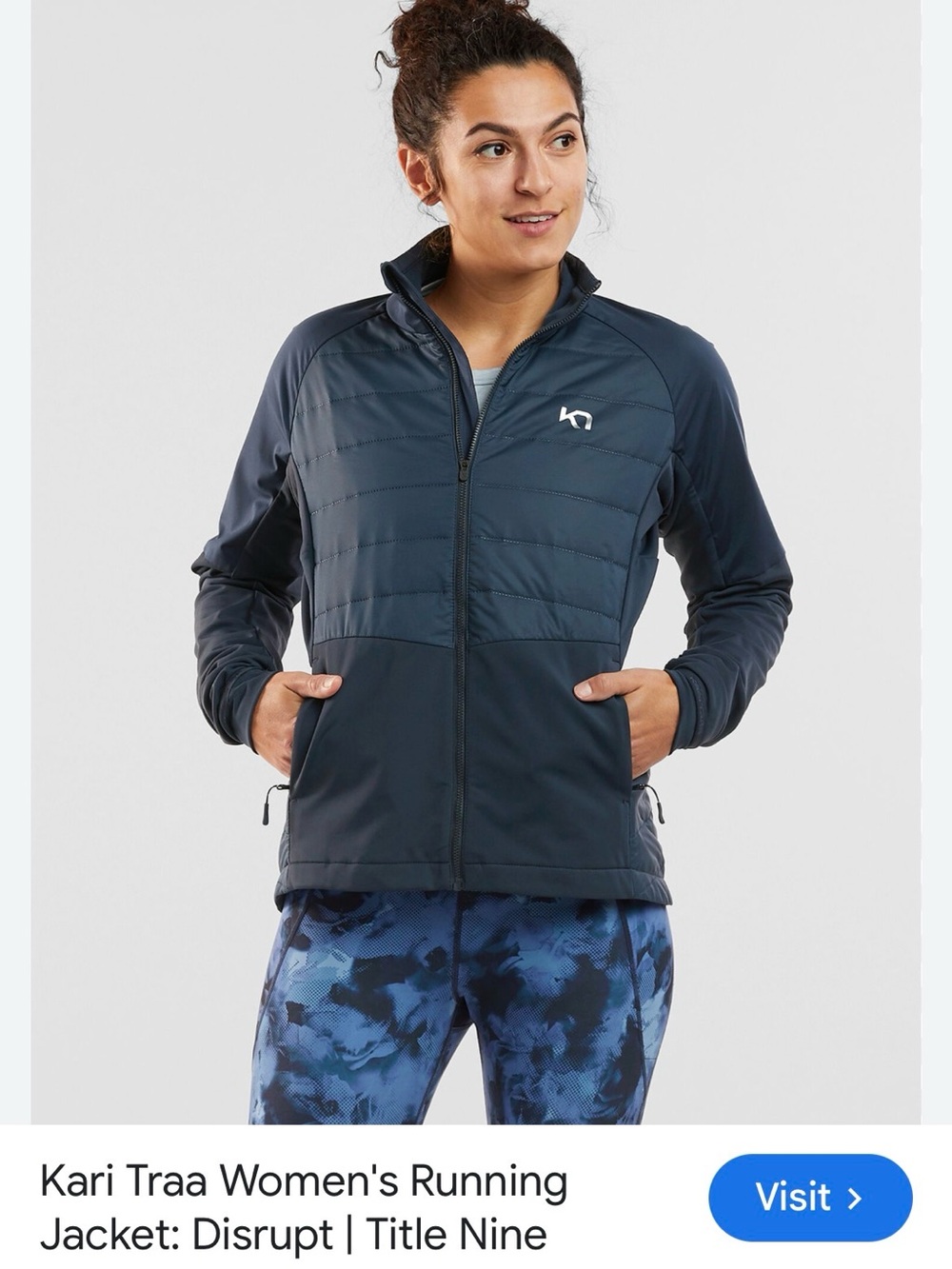 Kari Traa Ragna Quilted Softshell Jacket Navy Sz M